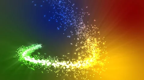 Rainbow Magic Particles Stock Footage 7732129
