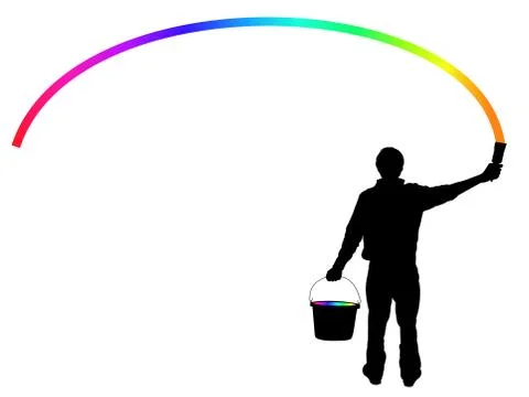 Rainbow maker Stock Illustration