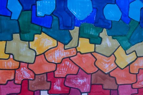 Rainbow marker artwork texture. Abstract background. Stock Illustration