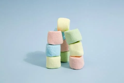 Rainbow marshmallow Stock Photos