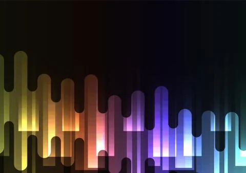 Rainbow melt overlap abstract square background Stock Illustration