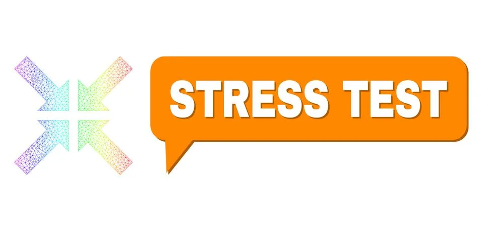 Rainbow Mesh Gradient Pressure Arrows Icon and Stress Test Conversation Cloud イラスト素材