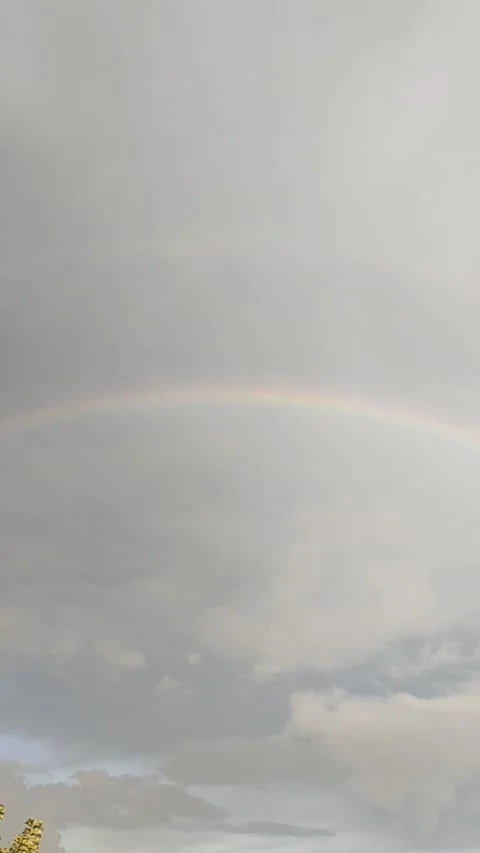 Rainbow in the middle of the road Stock Footage 210184246