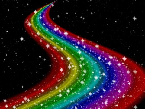 Rainbow milky way generated hires texture Illustration