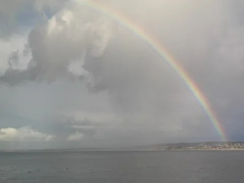 Rainbow of Monterey Bay Video stock 609683
