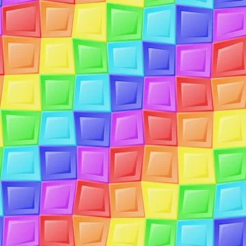 Rainbow Mosaic Pattern Stock Illustration