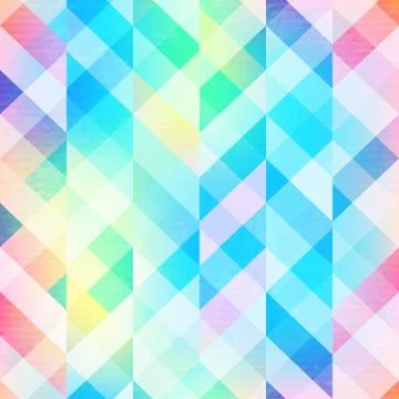 Rainbow mosaic seamless pattern Stock Illustration
