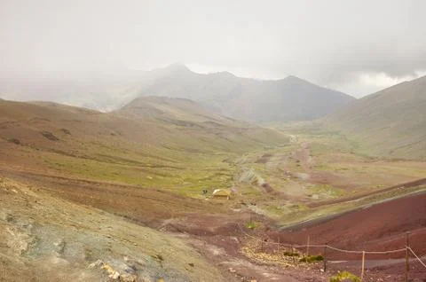 Rainbow Mountain in the Cusco Region ,Peru Stock Photos