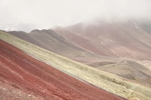 Rainbow Mountain in the Cusco Region ,Peru Stock Photos