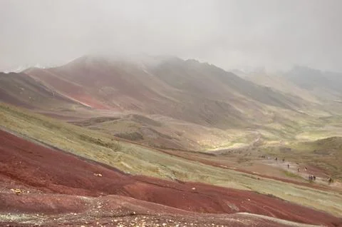 Rainbow Mountain in the Cusco Region ,Peru Stock Photos