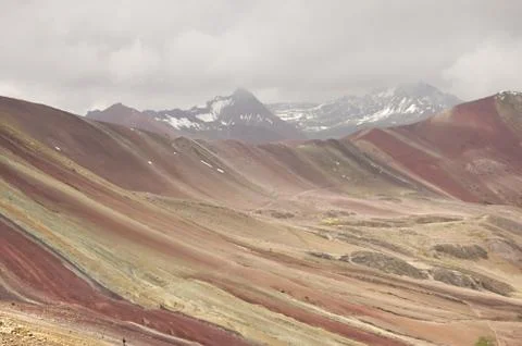 Rainbow Mountain in the Cusco Region ,Peru Stock Photos
