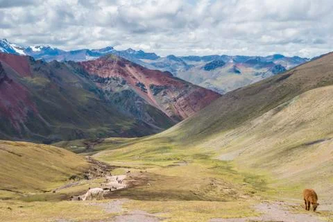 Rainbow Mountain Hike Stock Photos