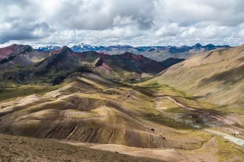 Rainbow Mountain Hike 스톡 사진