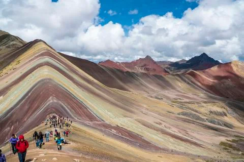 Rainbow Mountain Hike Foto stock