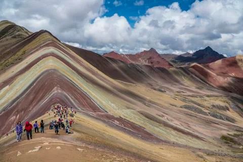 Rainbow Mountain Hike Stock-Fotos