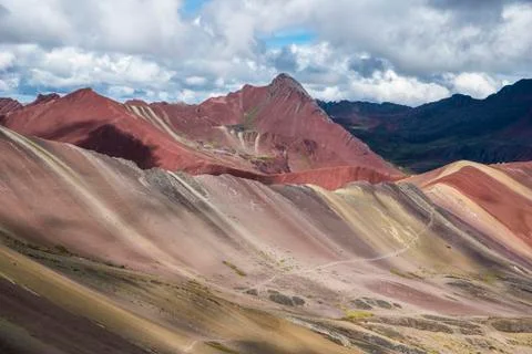 Rainbow Mountain Hike 스톡 사진