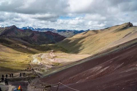 Rainbow Mountain Hike 스톡 사진
