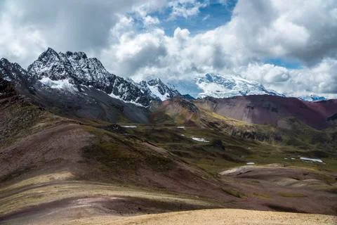 Rainbow Mountain Hike 스톡 사진