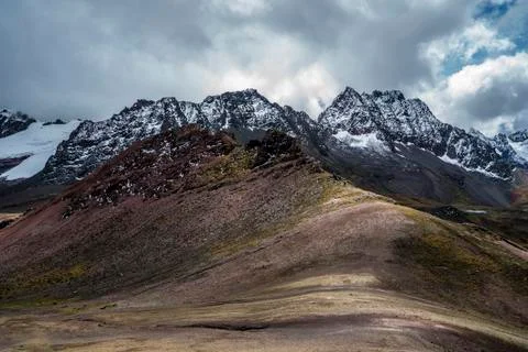 Rainbow Mountain Hike Stock Photos