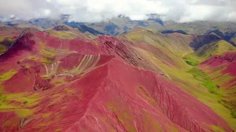 Rainbow Mountain Landscape Stock Footage 322825922