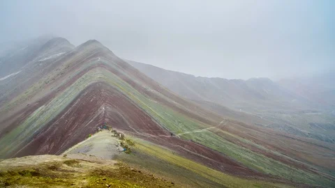 Rainbow Mountain in Peru Stock Footage 96807606