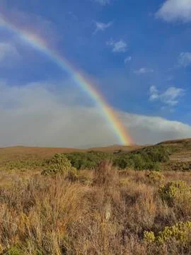Rainbow in the mountain Stock Photos