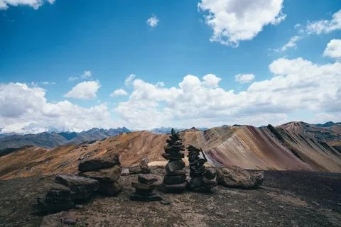 Rainbow Mountain Stock Photos
