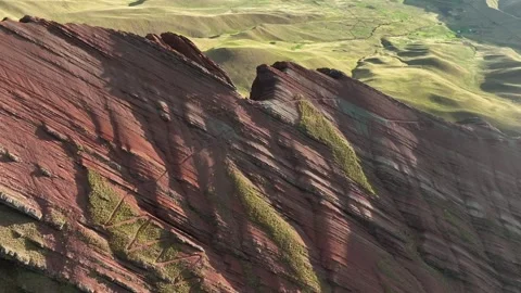 Rainbow Mountain Vinicunca, Cusco Peru. Aerial View. Cinematic Establishing Shot Stock Footage 342316018