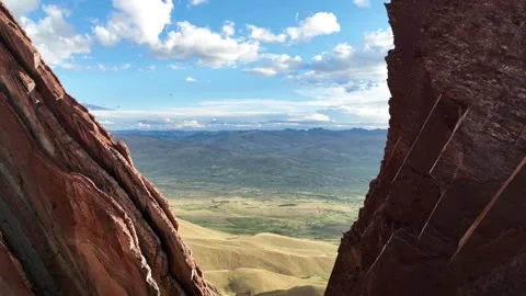 Rainbow Mountain Vinicunca, Cusco Peru. Aerial View. Cinematic Establishing Shot Stock Footage 342317597