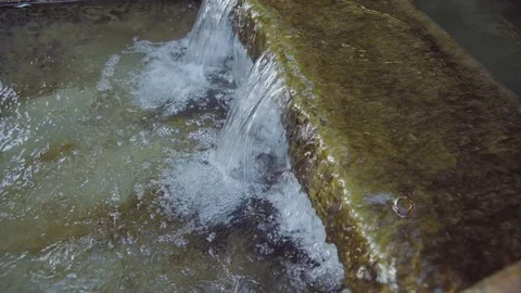 Rainbow on mountain waterfall 4k Stock Footage 82769935