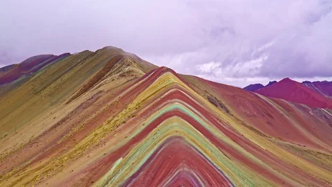 Rainbow Mountains Peru Stock Footage 85394001