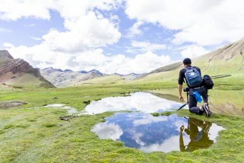 The Rainbow mountains of Peru Stock-Fotos