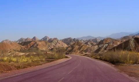 The rainbow mountains Stock Photos