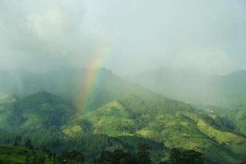 Rainbow Mountains Stock Photos