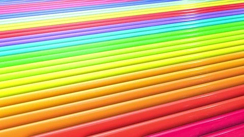 Rainbow multicolored stripes move cyclically in simple geometry cartoon creative Stock Footage 102903776
