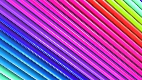 Rainbow multicolored stripes move cyclically in simple geometry cartoon creative Stock Footage 102904002