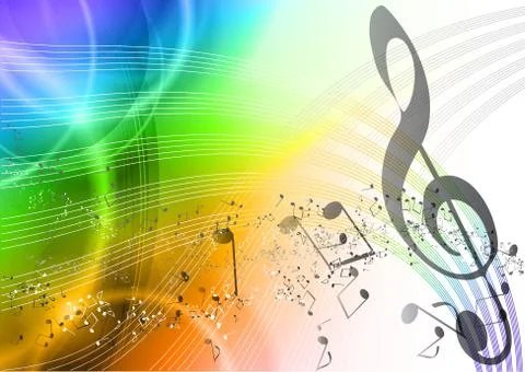 Rainbow music Stock Illustration