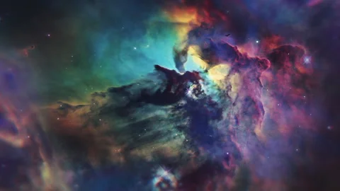 A rainbow nebula somewhere in space Stock-Footage 240426725