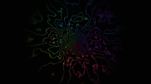 Rainbow neon tunnel background creates a vibrant motion effect 動画素材 342710043