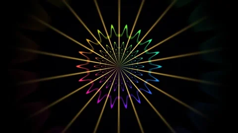 Rainbow neon tunnel background creates an immersive visual experience Video stock 342710982