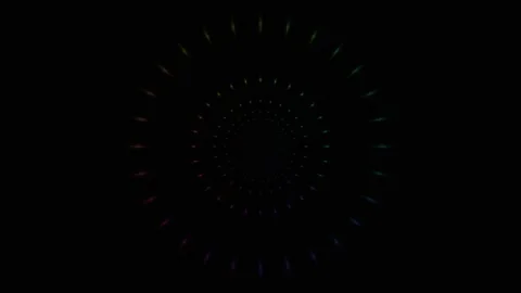 Rainbow neon tunnel background creates a colorful visual experience 動画素材 342711441