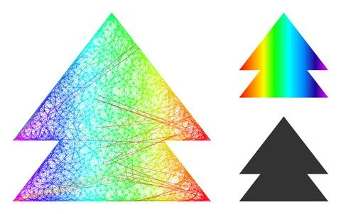 Rainbow Net Gradient Move Up Icon Stock Illustration
