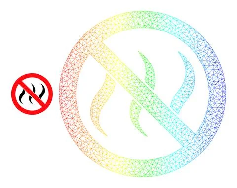 Rainbow Net Gradient No Smell Icon Ilustração Stock