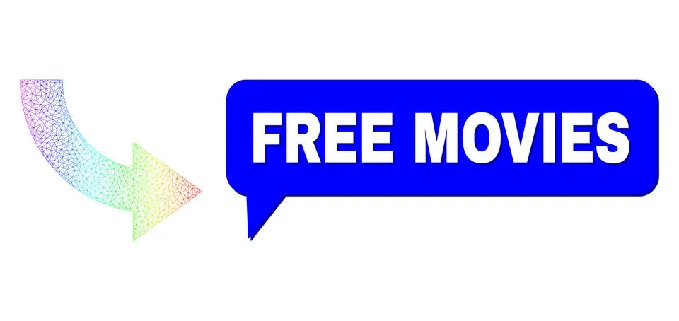 Rainbow Net Gradient Rotate Right Icon and Free Movies Chat Bubble with Shadow 스톡 일러스트
