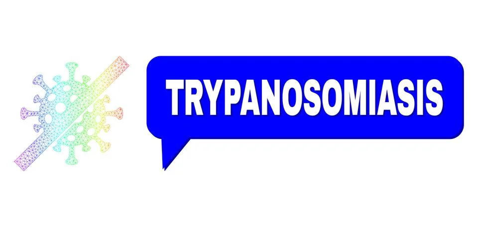 Rainbow Network Gradient No Covid Virus Icon and Trypanosomiasis Chat Frame with イラスト素材