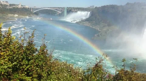 Rainbow Niagara Falls Stock Footage 42101185