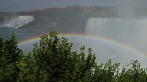 Rainbow at Niagara Falls Stock Footage 115567407