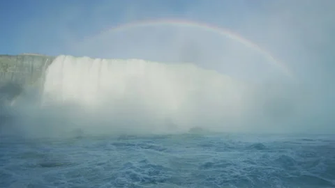 Rainbow at Niagara Falls Stock Footage 218213964