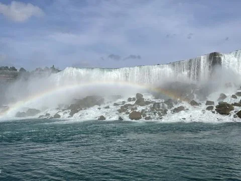 Rainbow Niagara Falls 写真素材