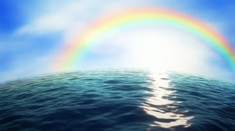 Rainbow ocean Stock Footage 22681789